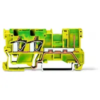 2-conductor/1-pin ground carrier terminal block; for DIN-rail 35 x 15 and 35 x 7.5; 4 mm²; CAGE CLAMP®; 4,00 mm²; green-yellow