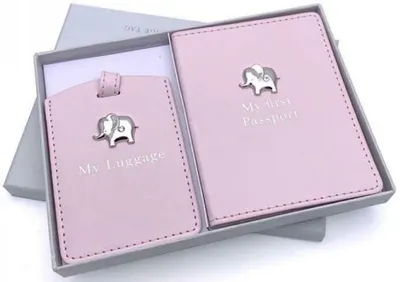 Husa pentru pasaport cu eticheta bagaj Widdop - Bambino, Pink