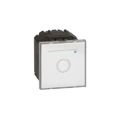 Touch switch Mosaic - cu neutral - 2 module - alb antimicrobial