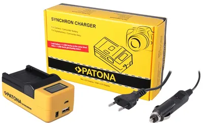 Încărcător Patona - Synchron, Sony NP-FM50/VW-VBD1/BN-V607U, galben
