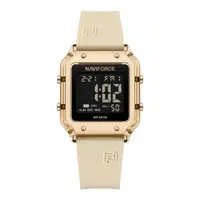 Ceas Dama Naviforce 6105 Crem - Afișaj Digital, Sport, Casual, Alarmă, Rezistent la Apă 5ATM