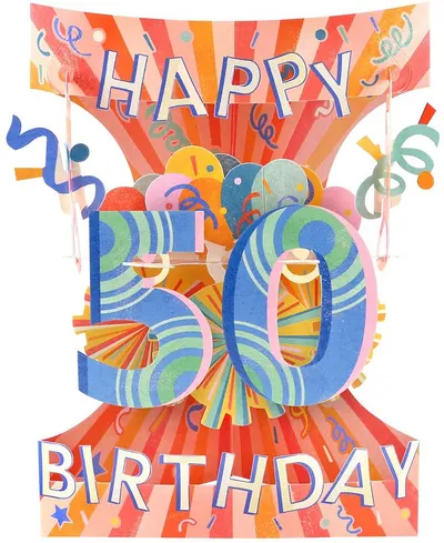 Felicitare 3D Santoro Swing - Happy 50 Birthday