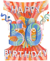 Felicitare 3D Santoro Swing - Happy 50 Birthday