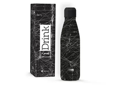Sticla termoizolanta - Grunge - Black, 500 ml