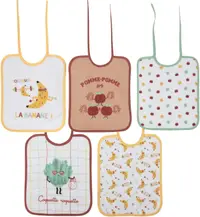Set de bavete Babycalin - 5 bucăți, 0+ luni