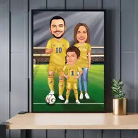 Caricatura Familie - fotbalisti