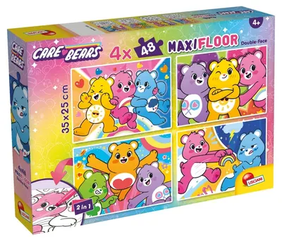 Puzzle dublu față Lisciani pentru colorat de 4 x 48 piese - Grijulii ursuleți