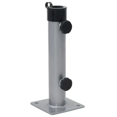 Gossi suport de umbrela pentru stalp de Ø38/48 mm, argintiu, otel