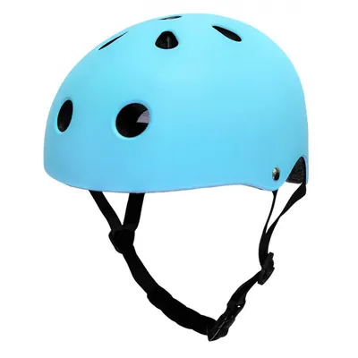 Casca de bicicleta pentru copii Trike Fix, marime M (55-58 cm), lumina LED integrata si 11 orificii de ventilaie, Light Blue