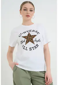 Tricou din bumbac cu imprimeu logo CVW6T063 - Alb
