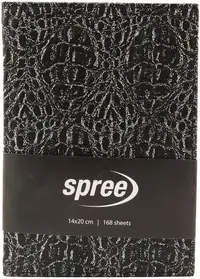 Carnețel Spree - Black Silver, cu bandă, 168 foi