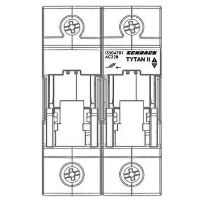 TYTAN, 2-pole, 63A, D02 + fuse monitoring, 24-60VDC