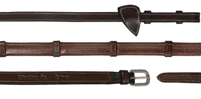 Dy'on 1/2 (13mm) Rubber Reins 7 Loops Working Coll. Bruin