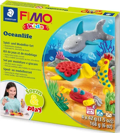 Set de lut Staedtler Fimo Kids - 4 x 42 g, Sea World