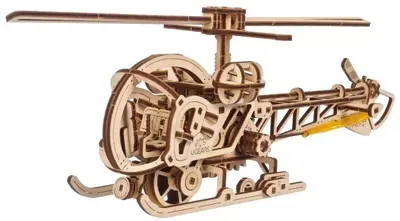 Puzzle 3D din lemn Ugears din 167 piese - Mini elicopter