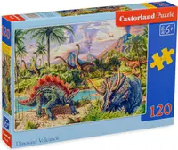 Puzzle Castorland din 120 de piese - Dinosaur Volcanos