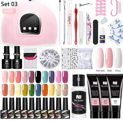 Kit Manichiură Unghii Ojă Semipermanentă Si Polygel ZH29