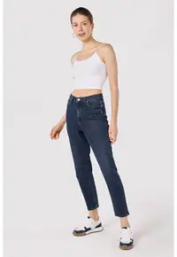 Pantaloni De Dama Gri Mom Fit 896 MARIA