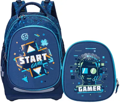 Ghiozdan școlar 2 în 1 Kstationery Made to Last - Start Game, cu 2 compartimente