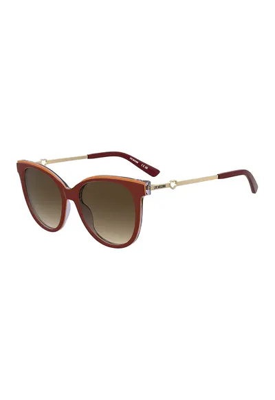 Ochelari de soare cat-eye cu lentile in degrade - Auriu/Maro inchis