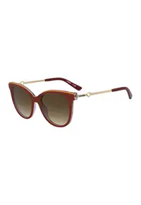 Ochelari de soare cat-eye cu lentile in degrade - Auriu/Maro inchis