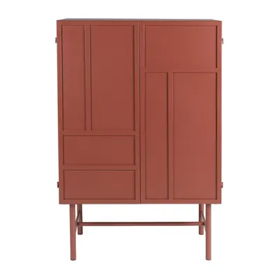 Dulap roșu din metal 70x105x35 cm Davis – White Label