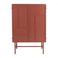 Dulap roșu din metal 70x105x35 cm Davis – White Label
