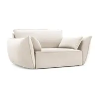Fotoliu bej cu tapițerie din catifea Vanda – Mazzini Sofas