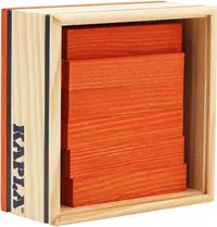 Constructor din lemn Kapla - 40 piese, oranj