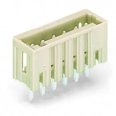 THT male header; 1.0 x 1.0 mm solder pin; straight; 100% protected against mismating; Gold-plated contacts; Pin spacing 3.5 mm; 9-pole; light gray
