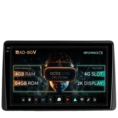 Navigatie Dacia Duster (2018-2021), Android, V-Octacore 4GB RAM + 64GB ROM, 10.36 Inch - AD-BGV10004+AD-BGRKIT374