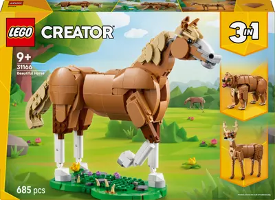 Constructor LEGO Creator 3 în 1 - Cal Frumos (31166)