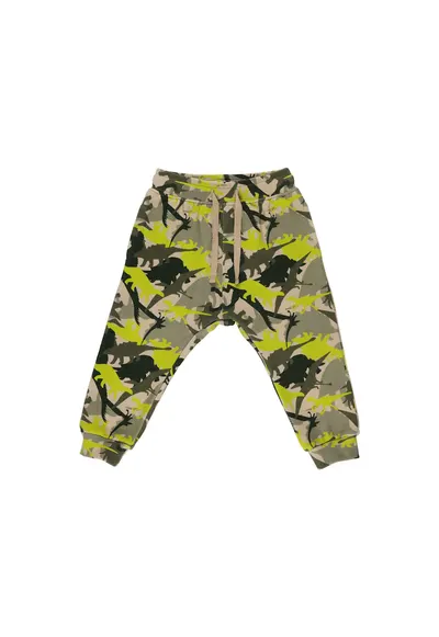 Pantaloni sport - Dino Jungle - Kaki - pentru baietei - Kaki