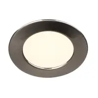 Spot incastrat, DL 126 Ceiling lights, grey recessed fitting, LED, 2700K, round, brushed metal, 2.8W,
