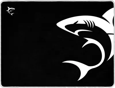 Mouse pad pentru gaming White Shark - SHARK, L, moale, negru