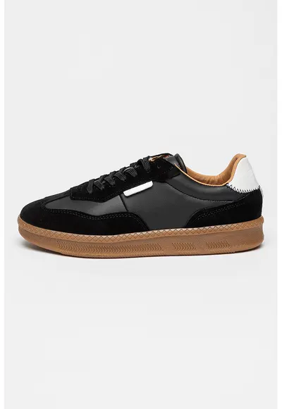 Pantofi sport cu garnituri de piele intoarsa Euphoria - Negru/Gri antracit