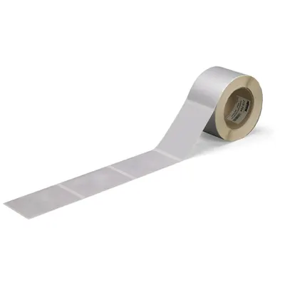 Labels; for TP printers; permanent adhesive; silver-colored
