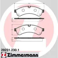 Set placute frana, frana disc ZIMMERMANN 29231.230.1