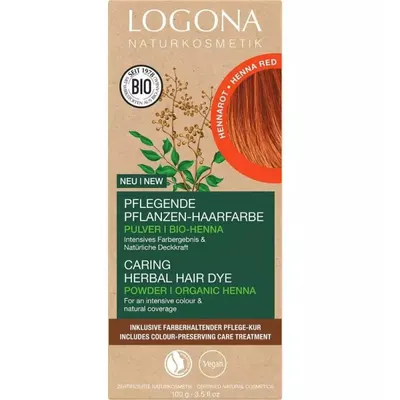 Vopsea de Par, Bio, pe Baza de Plante, 030, Rosu Henna 100 g, Logona