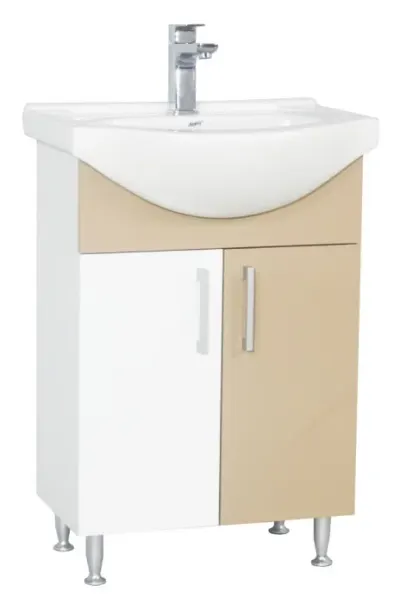 Set Baza si Lavoar seria 001, eco, 55 cm, cappuccino