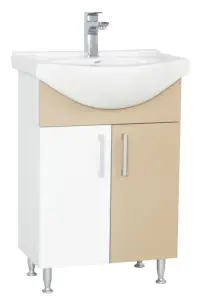 Set Baza si Lavoar seria 001, eco, 55 cm, cappuccino
