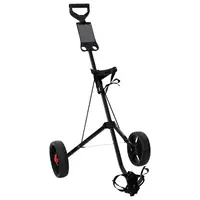 vidaXL Troler de golf Negru Fier Pliabil