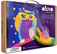 Set creativ cu plastilină Okto - Pictură după numere, Bufniţă