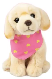 Jucărie de pluș Studio Pets - Câine Labrador cu prosop, Fericit, 23 cm