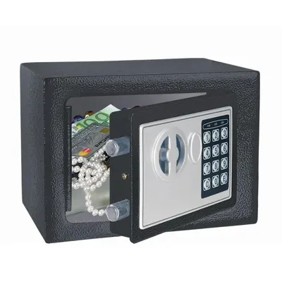 Seif electronic antiefractie, metalic, 2 chei