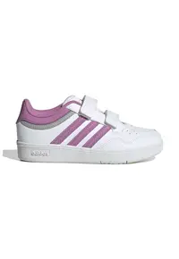 adidas Performance - Pantofi sport din piele ecologica cu velcri Hoops 4.0 - Alb/Violet