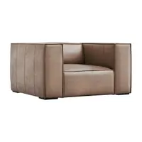 Fotoliu maro deschis cu tapițerie din piele Madame – Windsor & Co Sofas