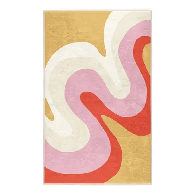 Covor galben-roz lavabil 80x150 cm Raspberry Creamsicle – Mila Home