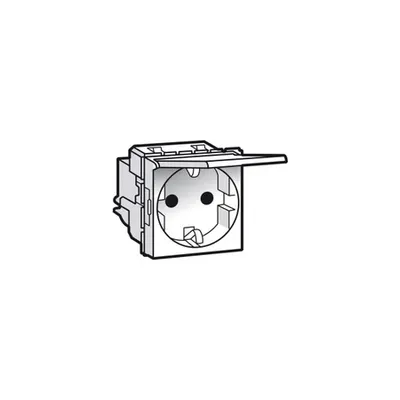 priza Arteor - German standard - 16 A - 2P+E cu capac - 2 module - magnesium