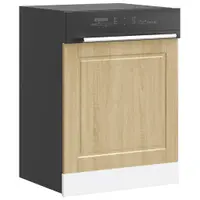 vidaXL Panou pentru mașină de spălat vase Stejar Sonoma 60x1,5x57 cm lemn prelucrat